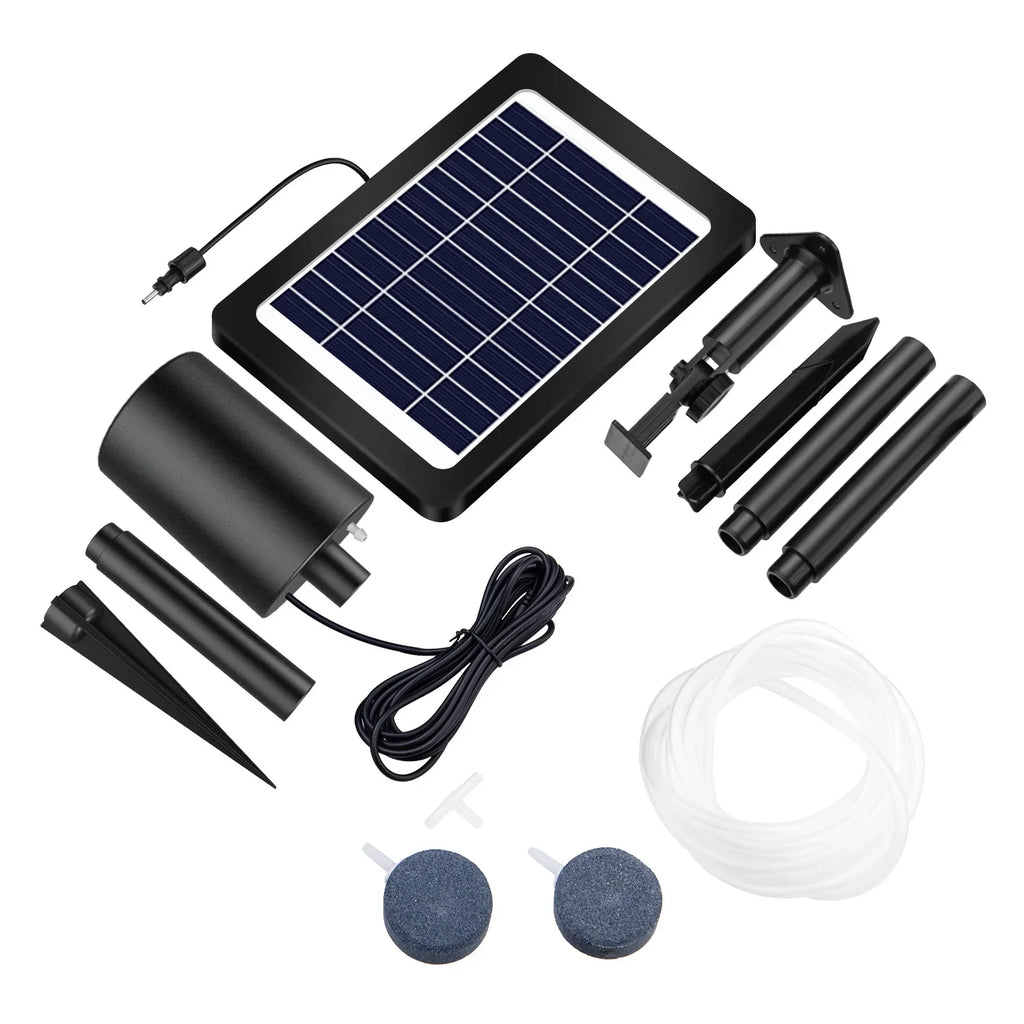 Andoer Solar Powered Pond Aerator with Air Pump, 3 Modes, 4W, Pond Stock