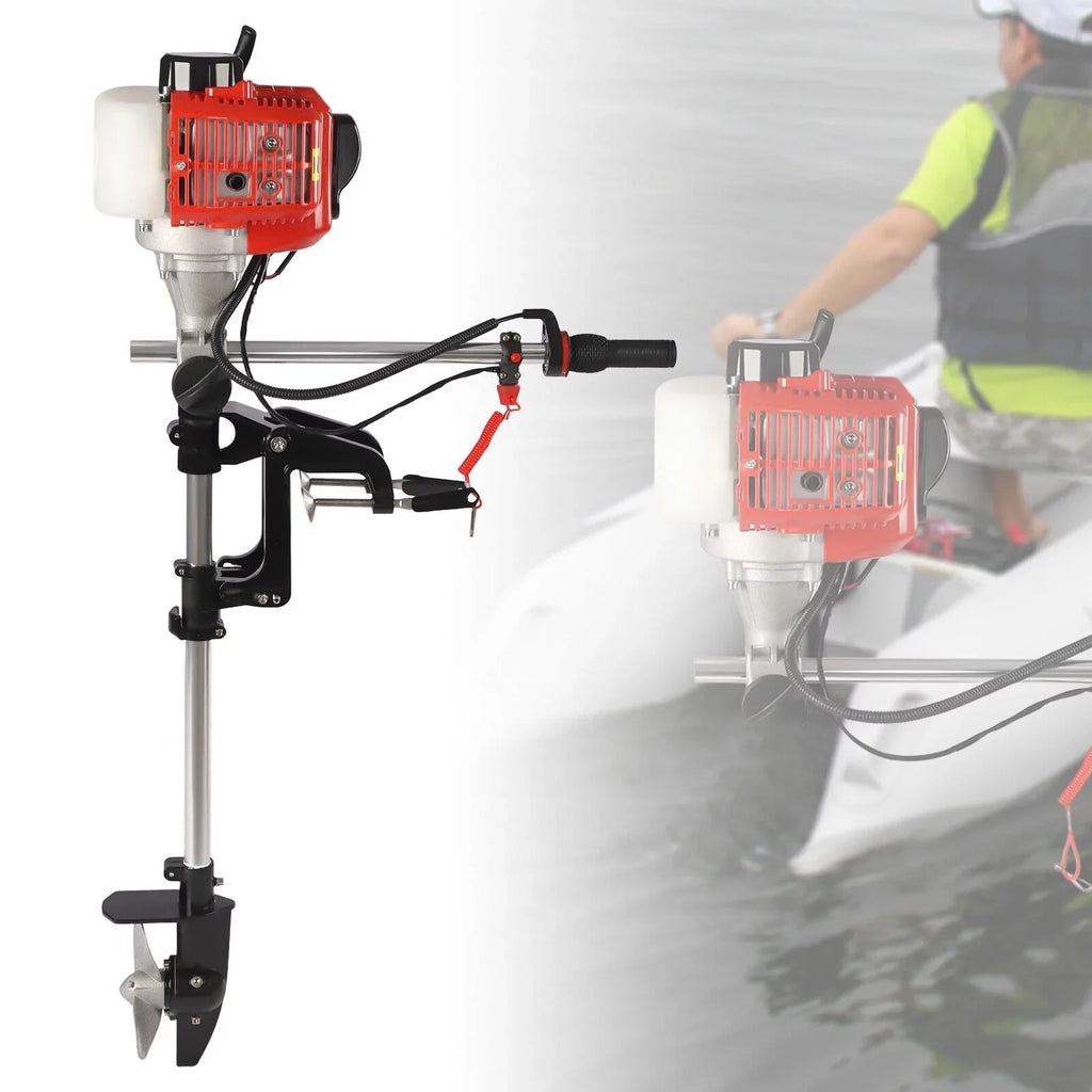 2-Stroke 2.3HP 52CC Outboard Craft Motor Engine Pull Starter w/Air Cooling System