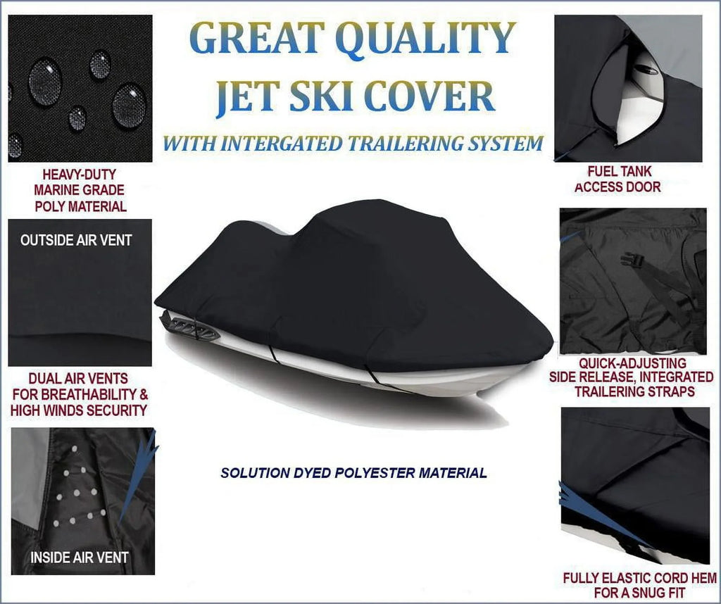BLACK PWC 600D JET SKI Wrap Suitable for Polaris Genesis i 2001 2002 2003 2004