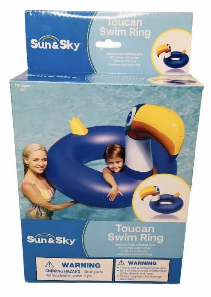 Sun & Sky Pool Float TOUCAN Swim Ring Shape Water Toy
