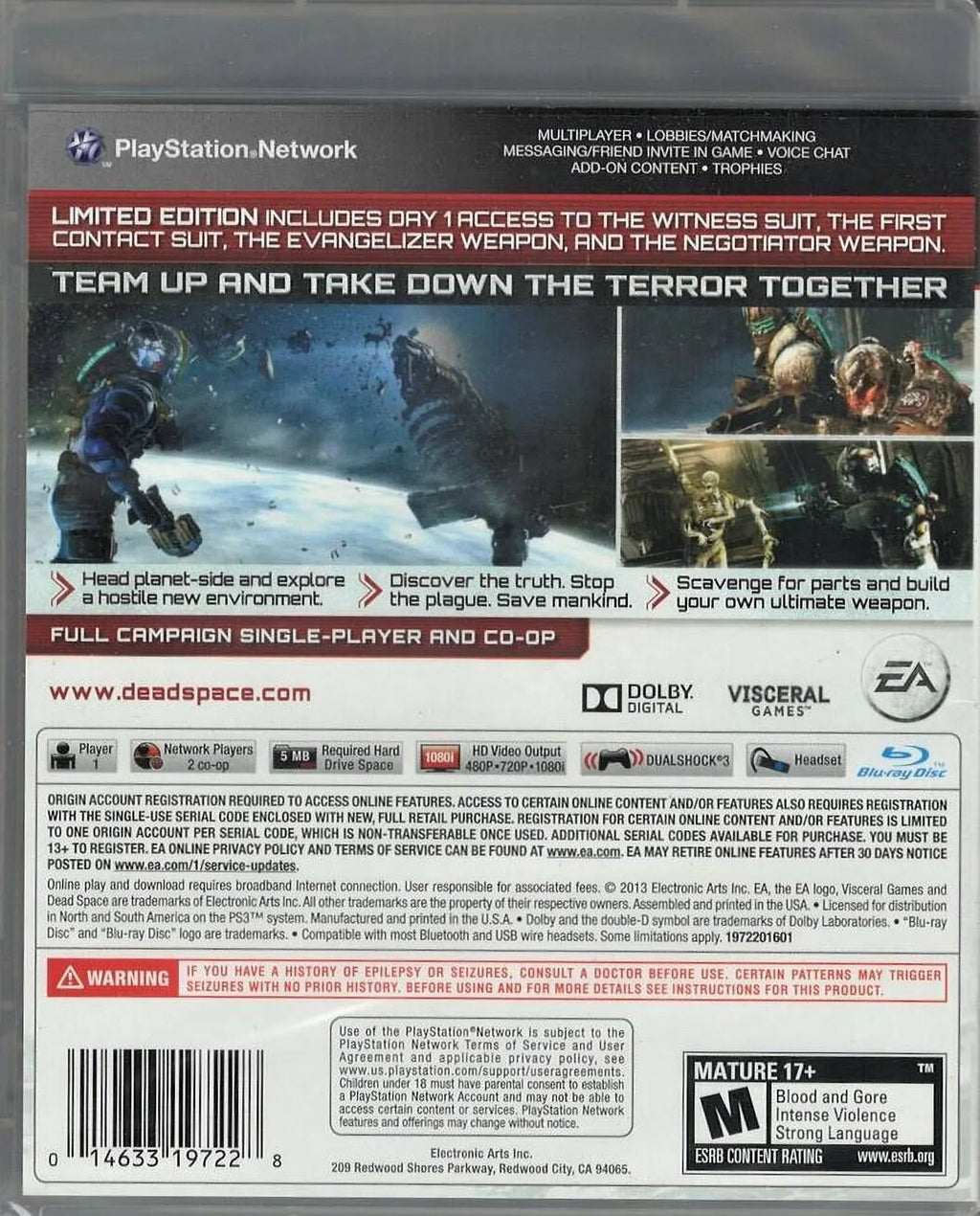 Dead Space 3 PS3 (Brand New Factory Sealed US Version) PS3, PS