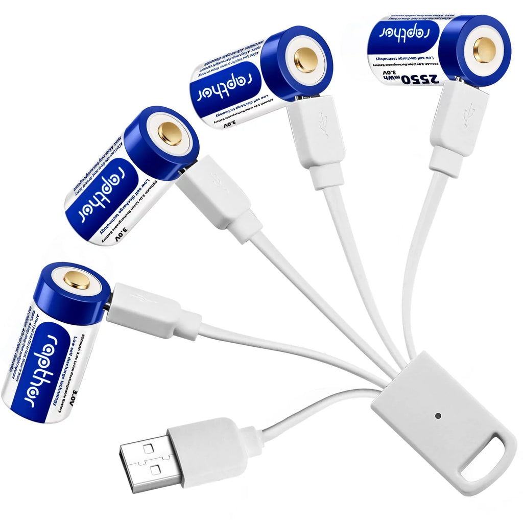 Rapthor Arlo Rechargeable Batteries Fitting with Arlo Wireless Security Camera VMC3030 VMS3130 VMS3330 VMS3430 VMK3200 Pack of 4 (850mAh)