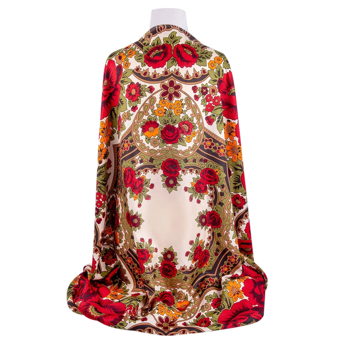 STP GOODS Evening Shawl and Wrap for Women Precious Beige Silk Shawl 51x51'' (130 * 130 cm) Travel Scarf Tops Fashion Shawl for Wedding