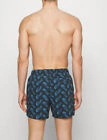 new Lacoste men swimwear trunks short MH5635 51 F65 324209 navy quick dry XL $90