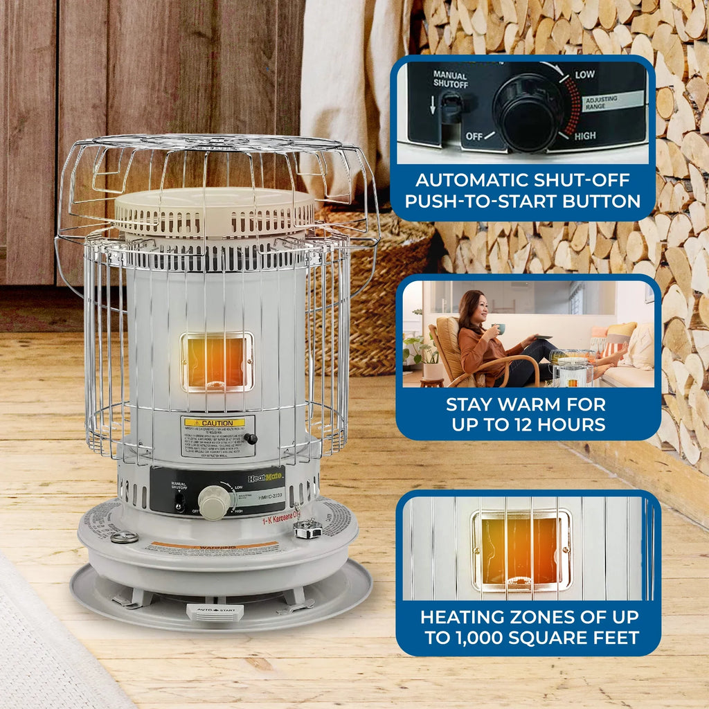 Sengoku 23,500 BTU KeroHeat Efficient Portable Kerosene Space Heater, Black