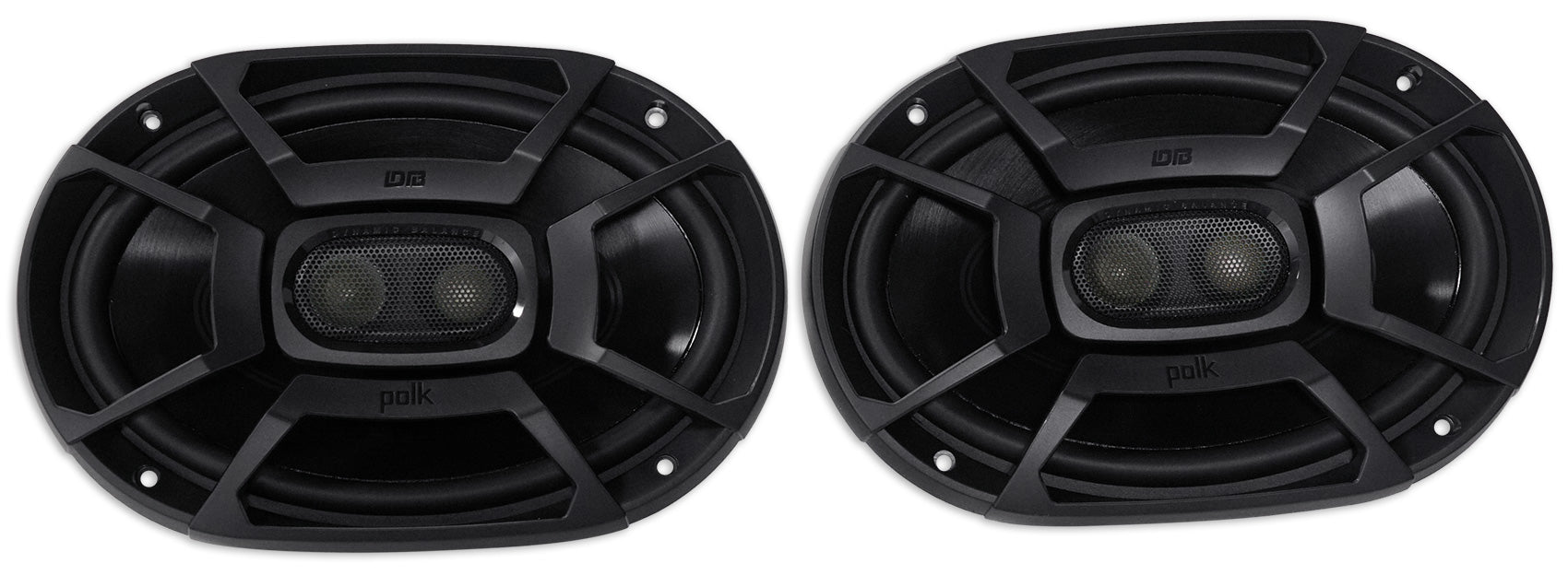 2) Polk Audio DB692 6X9" 450w Car Audio Marine/ATV/Motorcycle Speakers+Cyberbuds