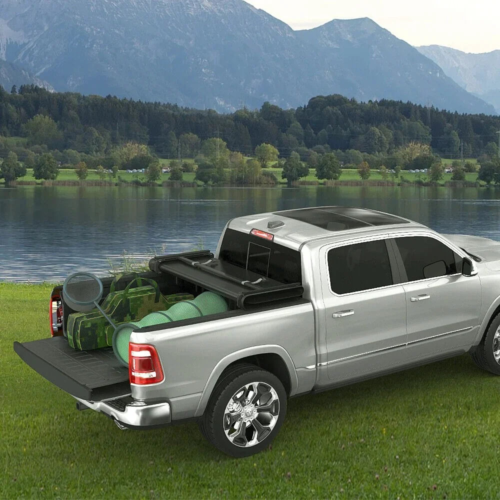 Ledkingdomus 5.7 ft Bed Soft Roll up Truck Bed Tonneau Shield for 2009-2023 Dodge Ram 1500 Without Rambox