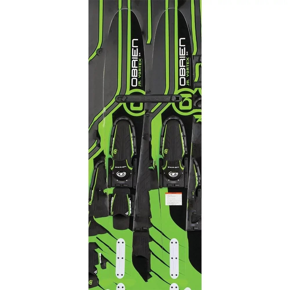 OBrien 54" Adjustable Combo Water Skis, Kids Size 2-Mens Size 7, Green (2 Pack)