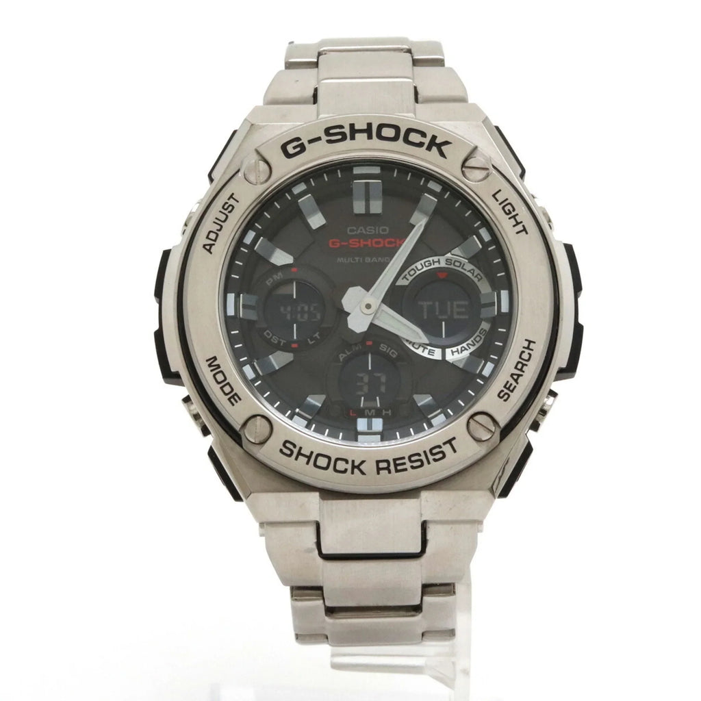 Pre-Owned Watch CASIO Casio G-Shock G-STEEL G steel tough solar multiband 6 SS black men's GST-W110D (Good)