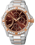 Seiko Women's Lord Two-Toned Stainless Steel Fixed Swarovski Crystal Bezel Watch