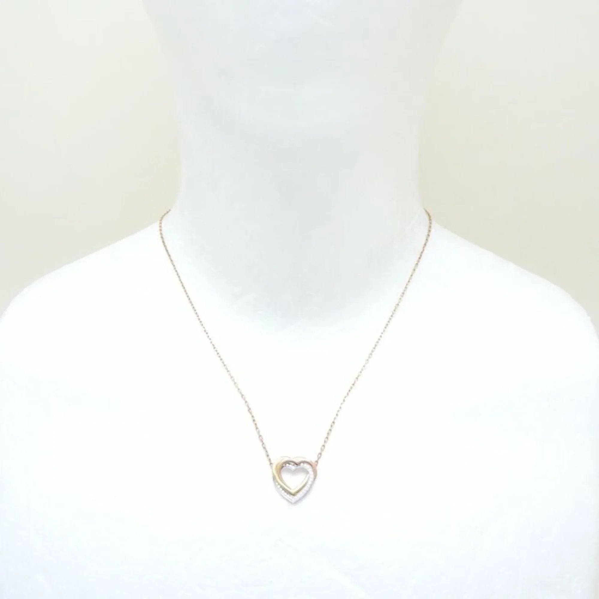 Pre-Owned CARTIER Trinity Heart Necklace Diamond B7061200 K18 Three-Color Gold 291637 (Like New)