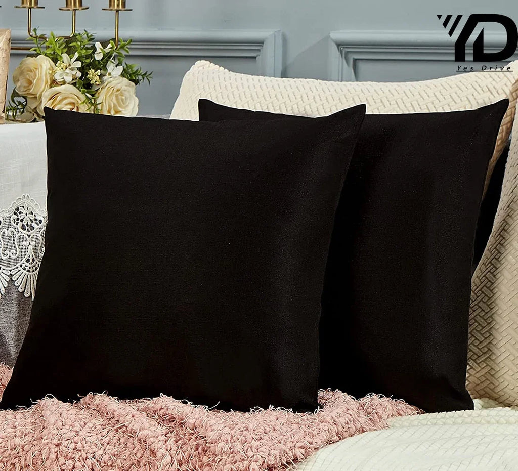 Linen Throw Pillow Coating Set of 2 Farmhouse Waterproof Decorative Pillowcase Soft and Cozy Square Cushion Case for Outdoor and Sofa Chairs