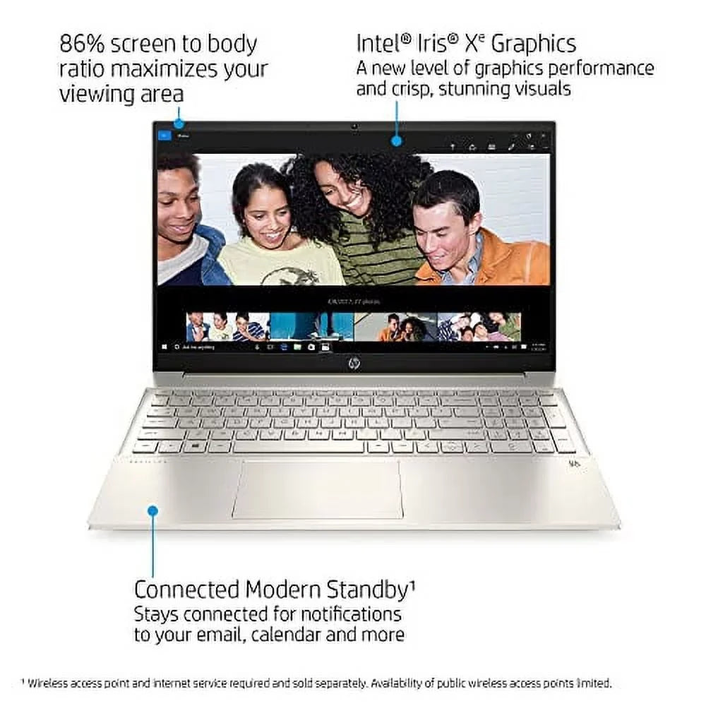 HP Pavilion 15-EG00 Laptop 2021 New, 15.6" FHD IPS Touchscreen, Intel i7-1165G7 4-Core, Iris Xe Graphics, 64GB DDR4, 2TB SSD, Backlit Keyboard, Wi-Fi 6, Card Reader, Win10 Pro, COU 32GB USB