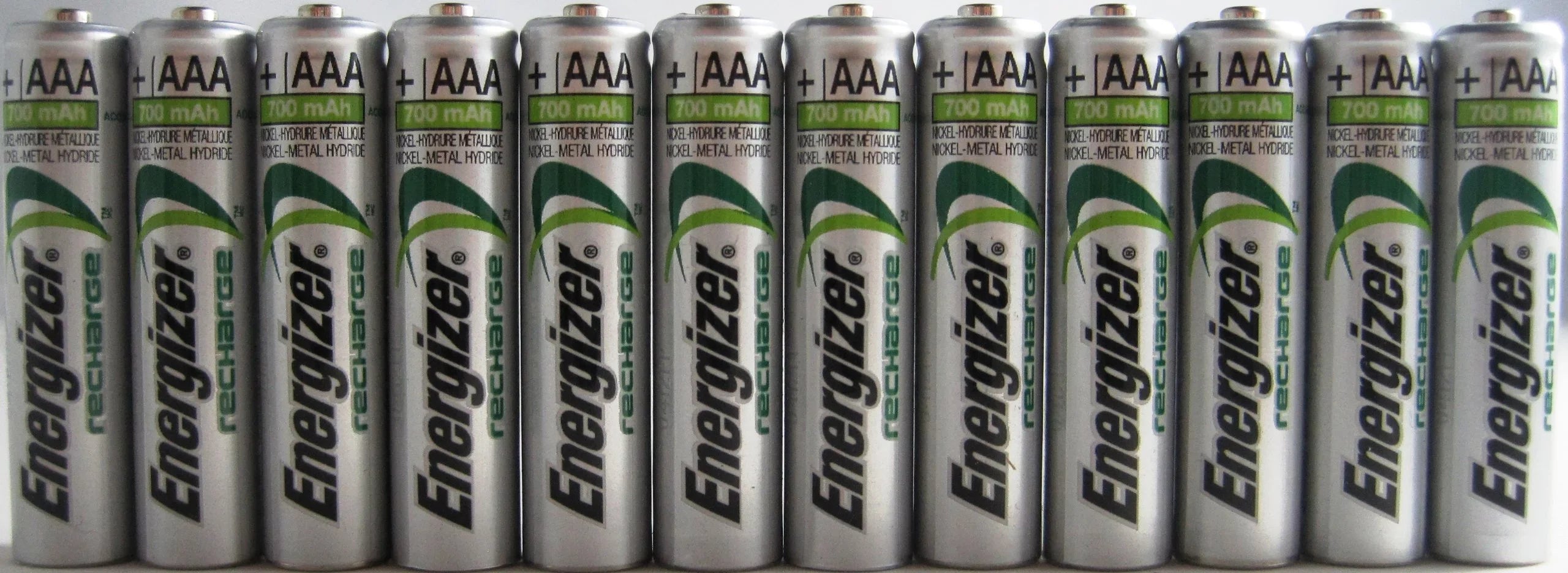 12 x New Energizer AAA Rechargeable NiMH Battery 800 mAh 1.2V