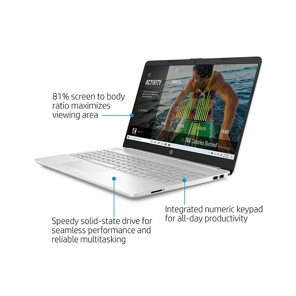 HP 2021 15.6" FHD Laptop Computer, 11th Gen Intel Core i5-1135G7(Beats i7-1065g7), 32GB DDR4 RAM, 2TB PCIe SSD, Intel Iris Xe Graphics, HD Webcam, Stereo Speakers, Windows 10, Silver, 32GB USB Card