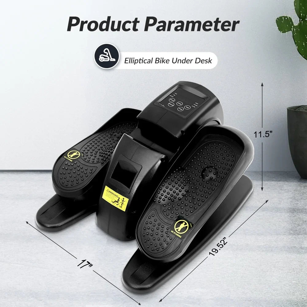 Under Desk Elliptical Machne Motorized Sitting Pedal Exerciser with Remote Control, Quiet Portable Leg Exerciser While for Teens Adults & Seniors