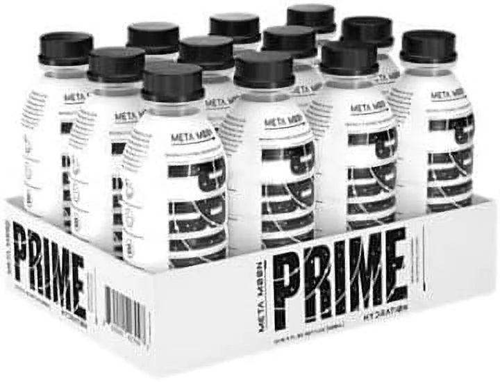 Prime Hydration with BCAA Blend for Muscle Coating Meta Moon 12 Drinks, 16 fl oz. Each