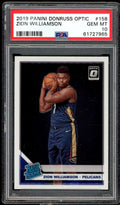 Zion Williamson Rookie Card 2019-20 Panini Donruss Optic #158 PSA 10