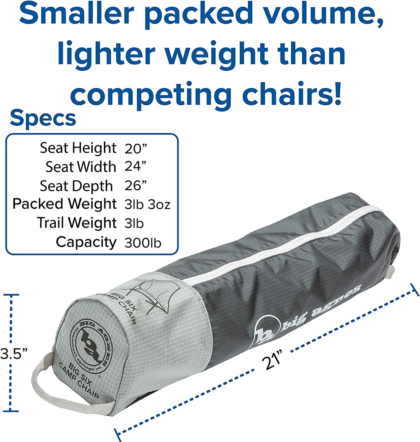 Six Camp Chair - High Wide Camping Chair With Aircraft Aluminum Frame