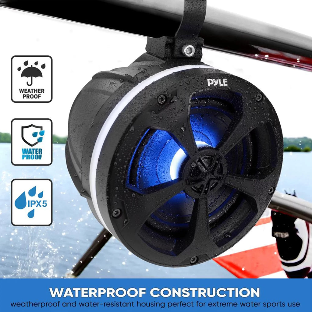 Pyle 5.25 In 1,000 Watt 2 Channel Waterproof Off Road Watercraft and ATV Speakers