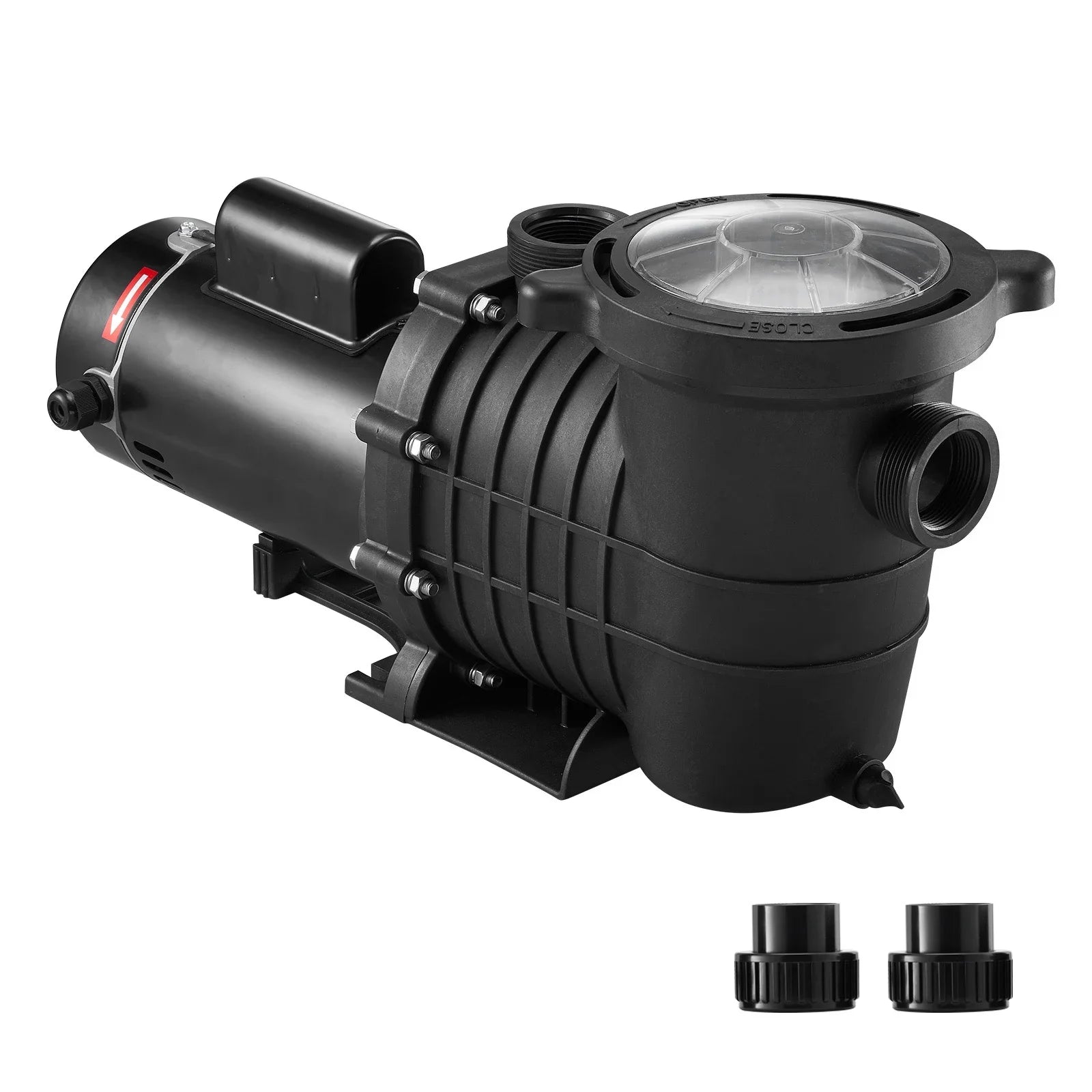 SKYSHALO Swimming Pool Pump, 2 HP 230 V, 1500 W Double Speed Pump for in/Above Ground Pool w/ Strainer Basket, 5520 GPH Max. Flow, Certification of ETL for Security