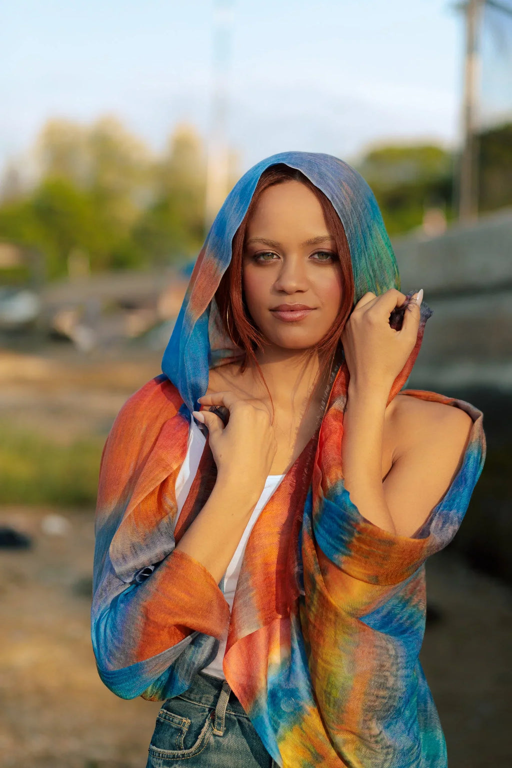 Sunset - 100% Cashmere Scarf by James Paul Cheung