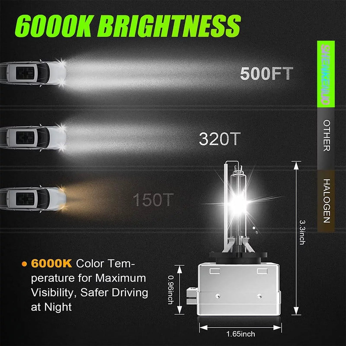 For Buick Enclave 2013-2015 2016 2017 2018 HID Xenon Headlight Bulbs D3S High/Low Beam 2pc