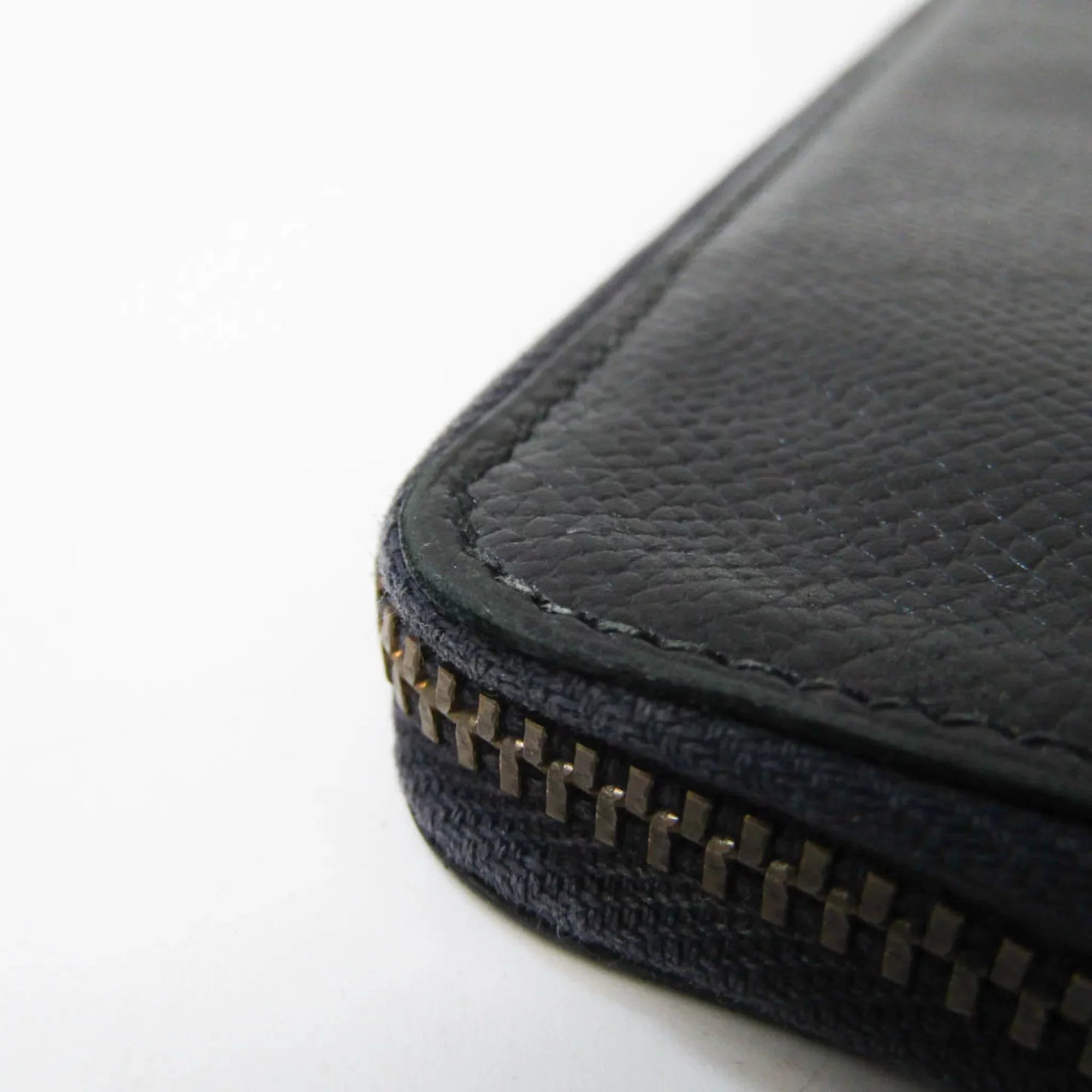 Pre-Owned Hermes Travel Case Men,Women Epsom Leather Long Wallet (bi-fold) Black (Good)