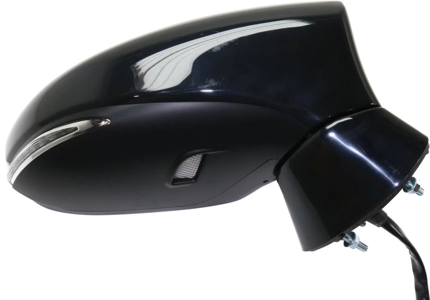Mirror Fitting With 2014-2017 Lexus CT200h Right Passenger Side Heated In-housing Signal Light Textured Black Kool-Vue