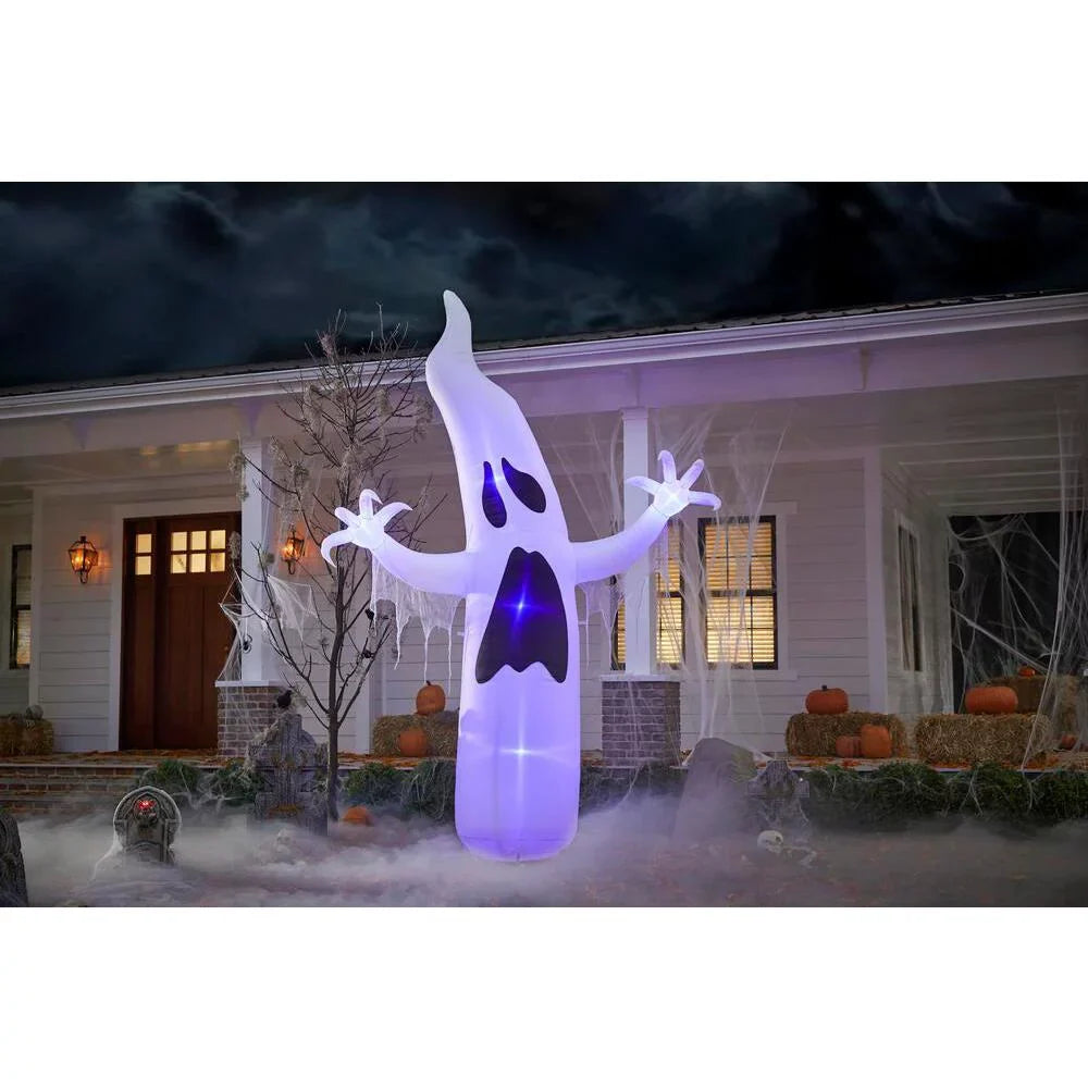 12 ft. Short Circuit Ghost Halloween Inflatable with Lightshow