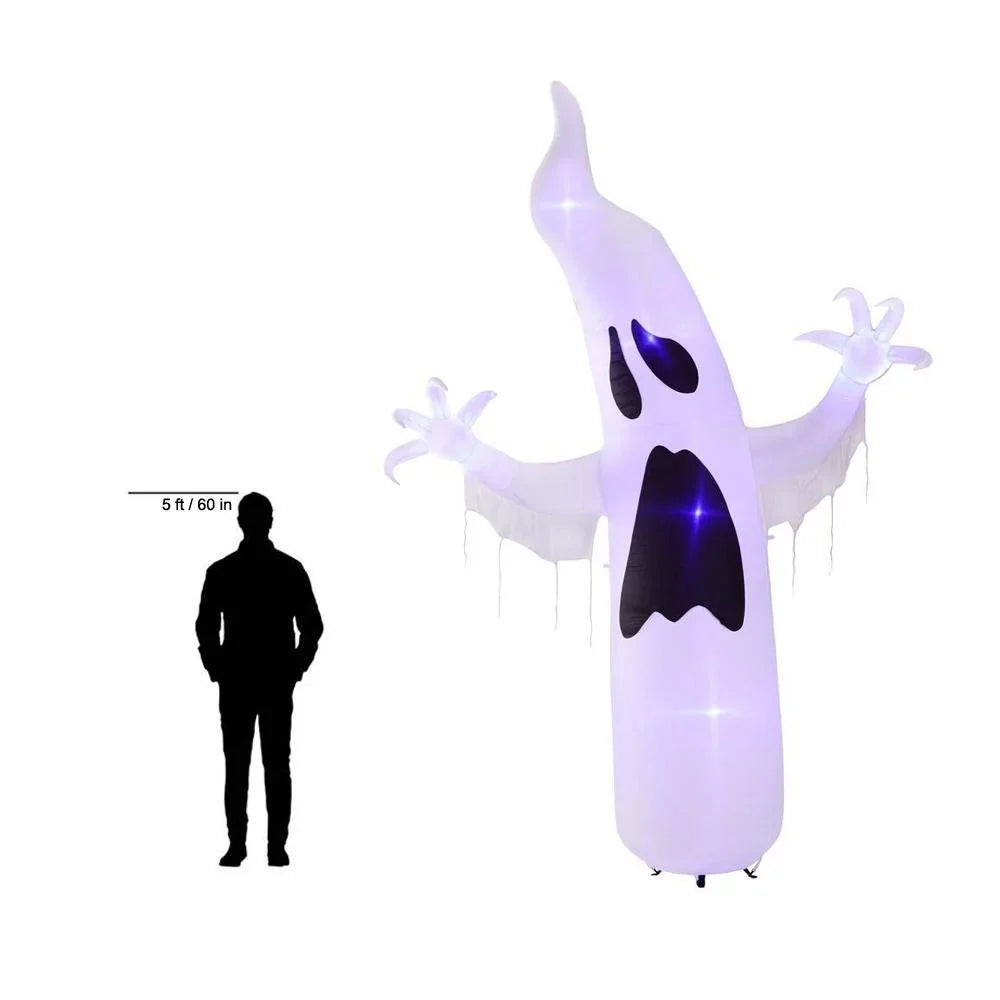 12 ft. Short Circuit Ghost Halloween Inflatable with Lightshow