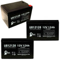 3x Pack - SEA-DOO SeaScooter GTI Battery Replacement - UB12120 Universal Sealed Lead Acid Battery (12V, 12Ah, 12000mAh, F1 Terminal, AGM, SLA) - Includes 6 F1 to F2 Terminal Adapters
