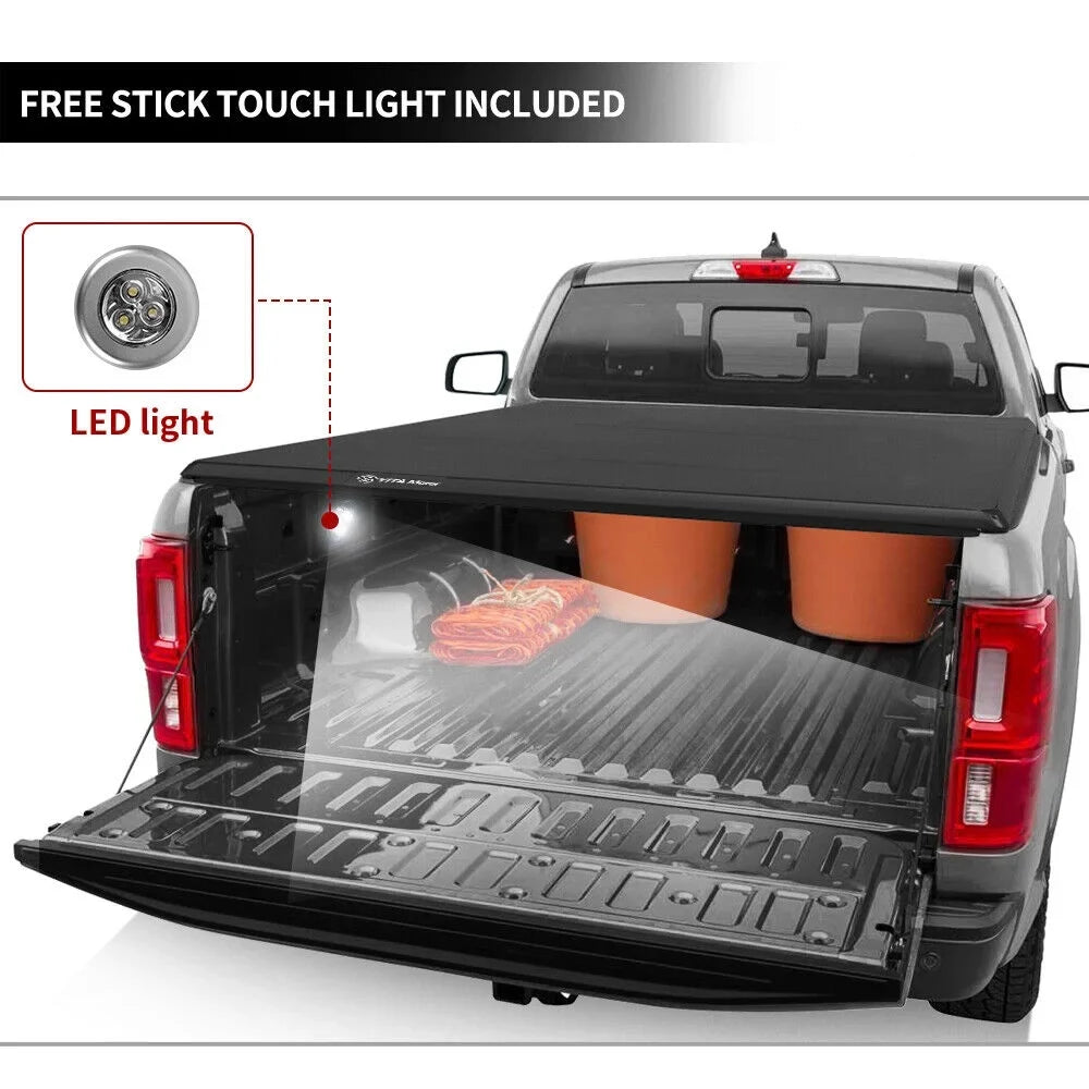 Ledkingdomus 5.7 ft Bed Soft Roll up Truck Bed Tonneau Shield for 2009-2023 Dodge Ram 1500 Without Rambox