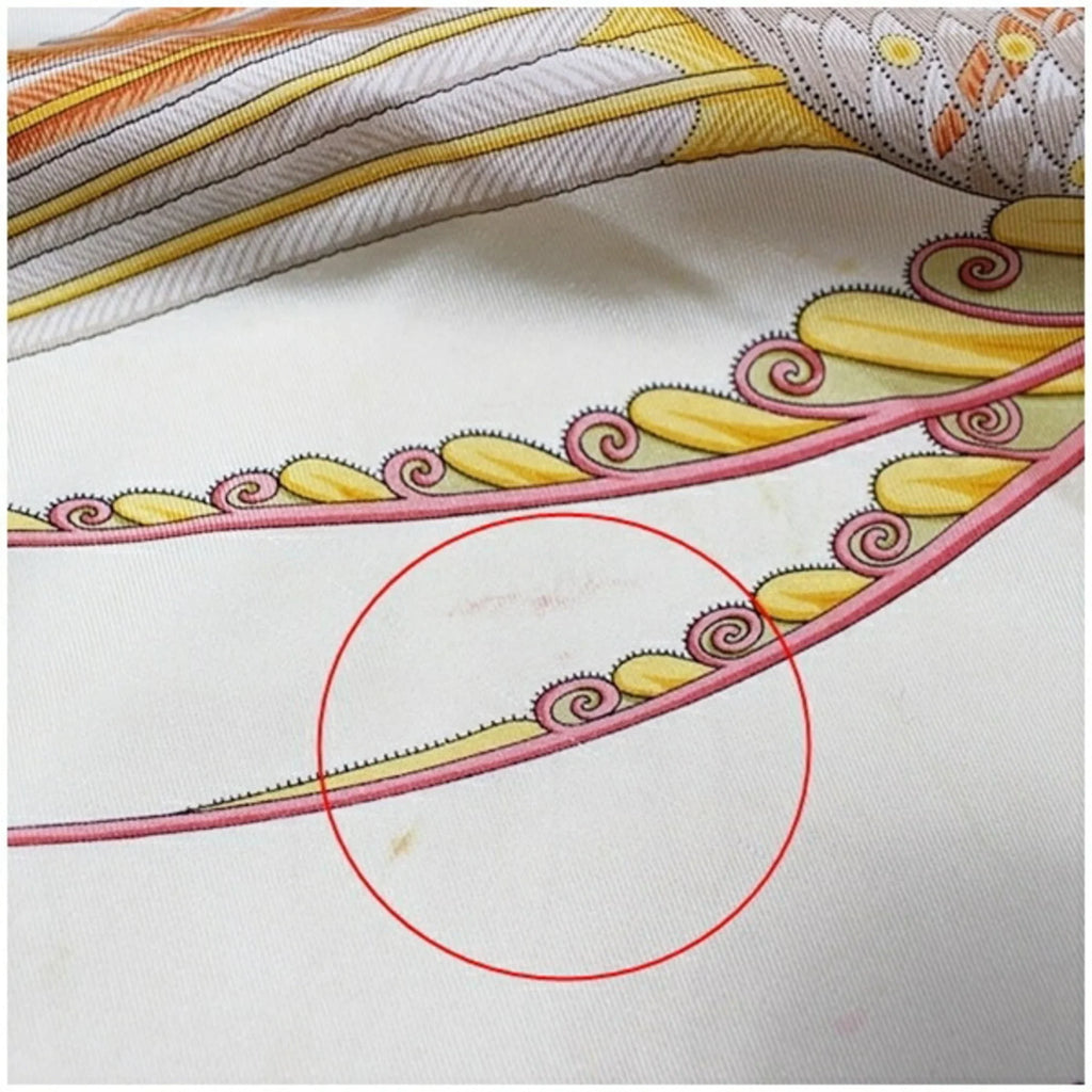 Pre-Owned Salvatore Ferragamo Silk Scarf Muffler Fish Pattern Beige SALVATORE FERRAGAMO Women's (Good)