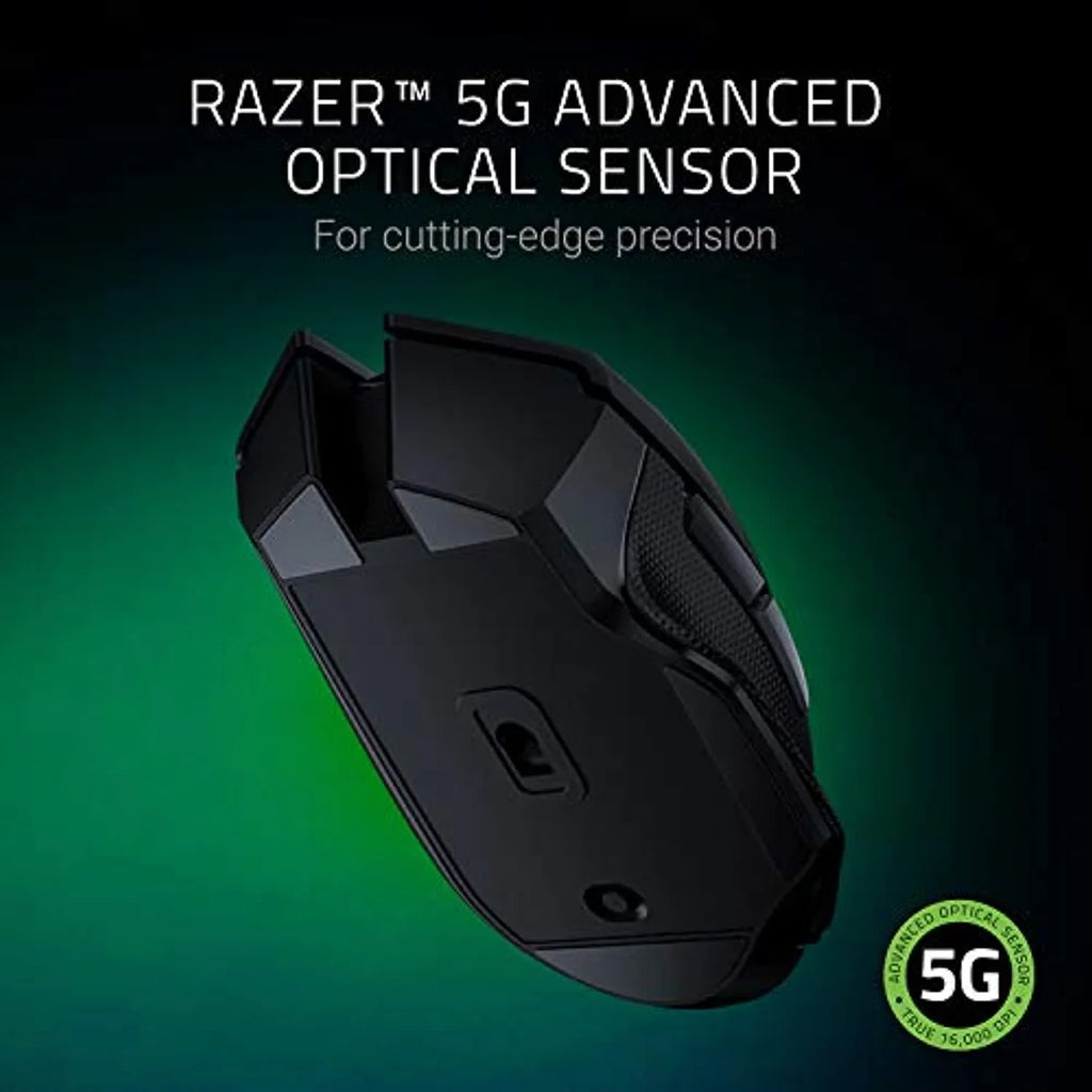 Razer Basilisk X Hyperspeed Wireless Gaming Mouse: Bluetooth & Wireless Suitable 16K Dpi Optical Sensor, 6 Programmable Buttons, 450 Hr Battery, Classic Black