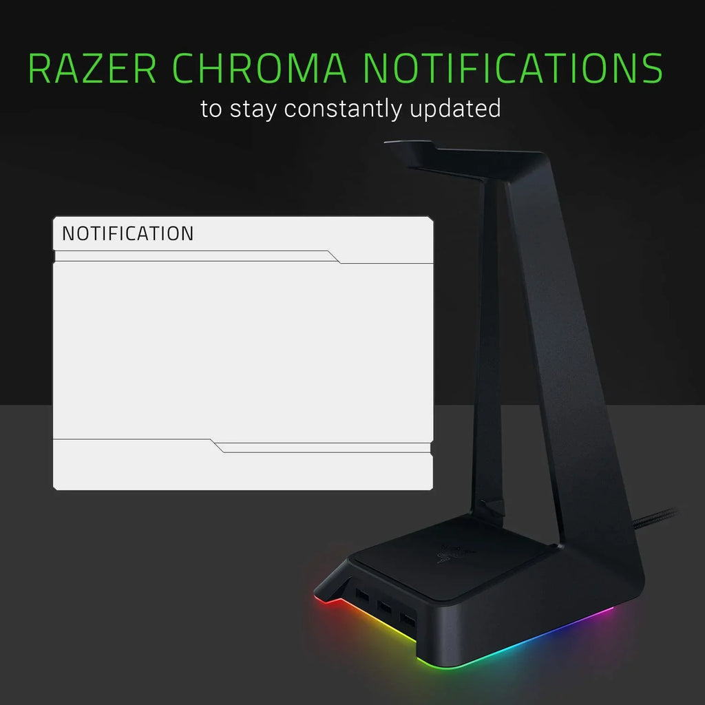 Razer Base Station Chroma - Chroma Enabled Gaming Headset Stand with USB Hub