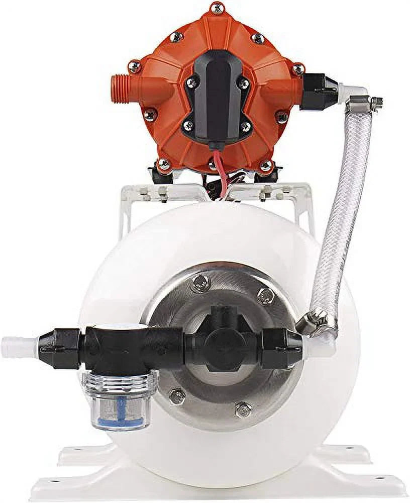 SEAFLO Water Pump and Accumulator Tank System - 12V, 5.5 GPM, 60 PSI, 2 Gallon Tan