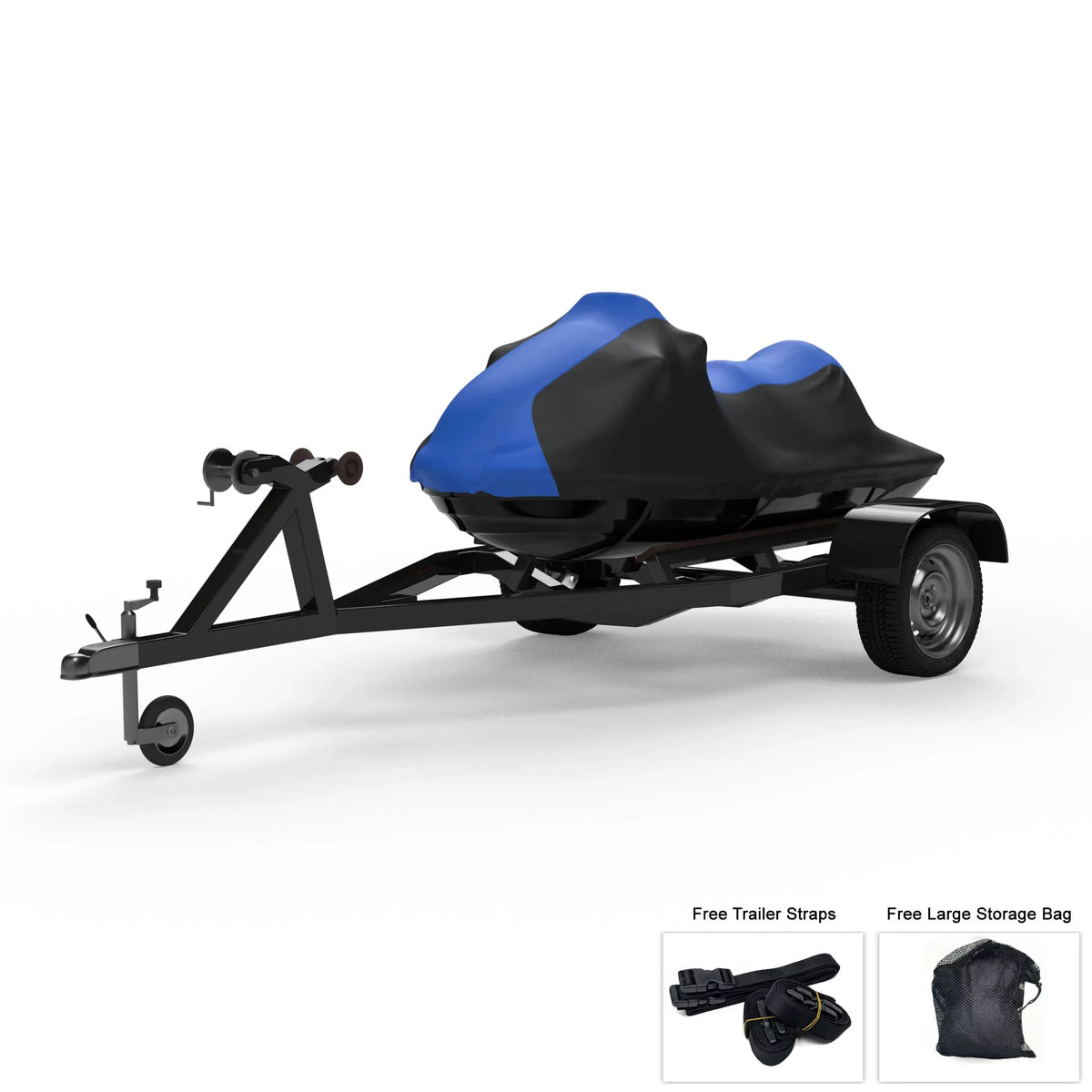 Environment Jet Ski Shield For YAMAHA GP 800R 2001-2005 - BLUE / Black Color - All Environment - Trailerable - Protects from Rain, Sun, UV Rays, And More! Includes Trailer Straps And Storage Bag