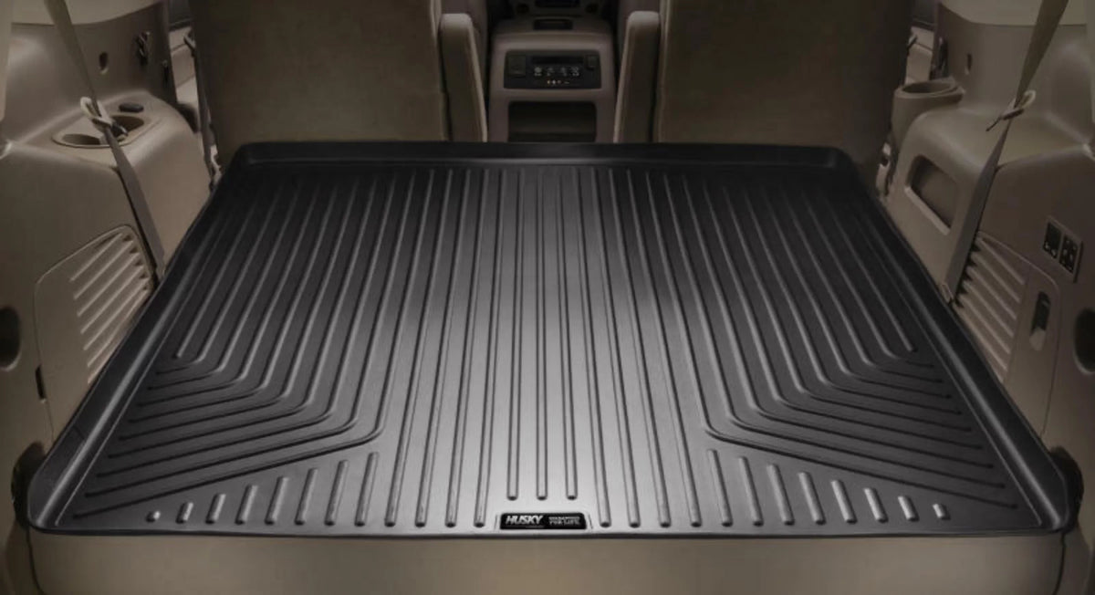 Husky by RealTruck Climate Series Cargo Liner Black Matching with 12-19 Toyota Highlander; Matching with to back of 2nd row Seats over foldered 3rd row Seats
