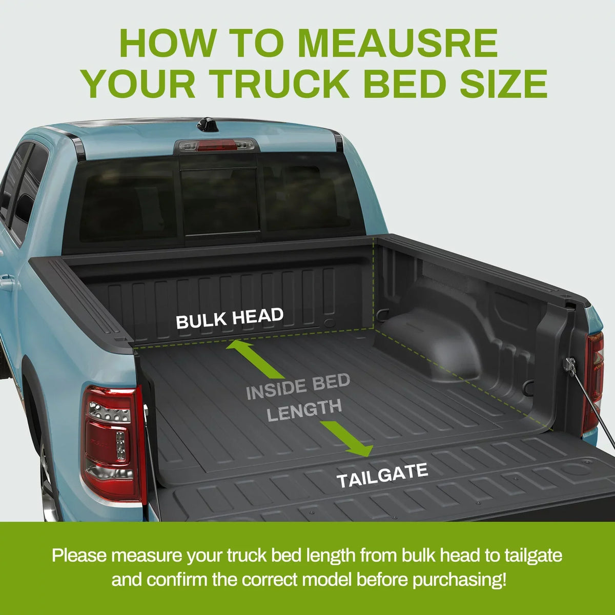 Ledkingdomus 5.7ft Soft Tri-fold Truck Bed Tonneau Coating for 09-23 Dodge Ram 1500 Without Rambox