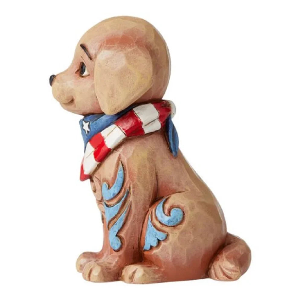Jim Shore Patriotic Puppy Mini American Flag Scarf 6006442