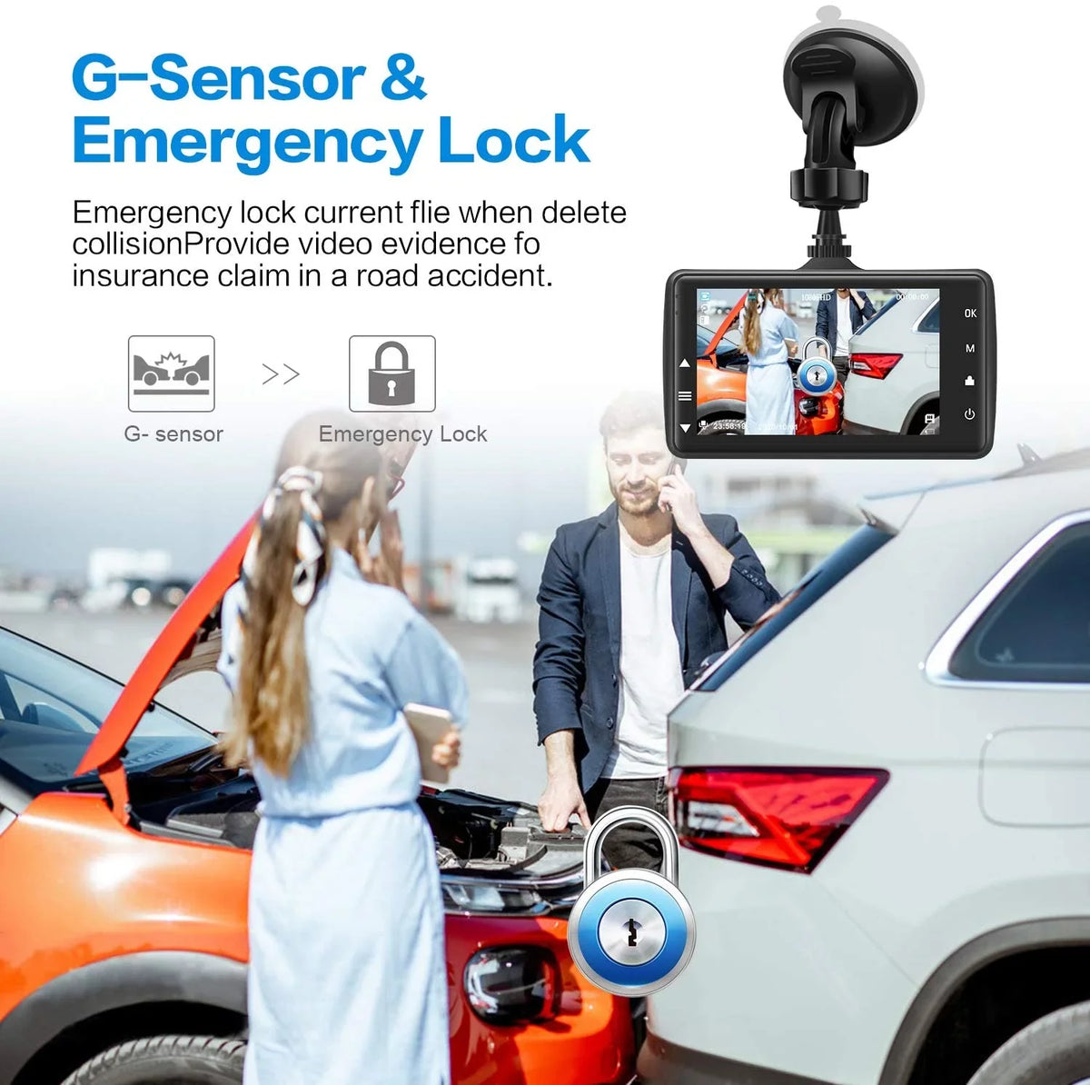 Dash Cam Front with 32G SD Card, 1080P FHD Car Driving Recorder 3'' IPS Screen 170°Wide Angle Dashboard Camera Aluminum Alloy Case, WDR G-Sensor Parking Monitor Loop Recording Motion Detection