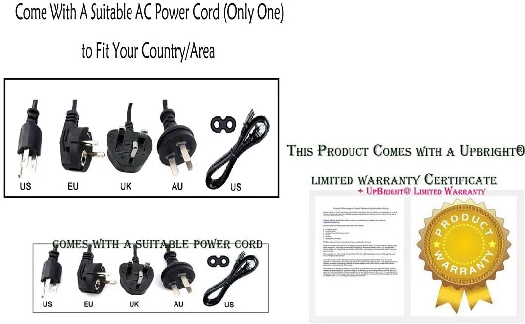 UPBRIGHT NEW Global AC / DC Adapter For Dell Vostro 14 3000 3458 14-3458 VOS3458-3625 VOS3458-4250 VOS3458-3750 14" LED Laptop Notebook PC Power Supply Cord Charger