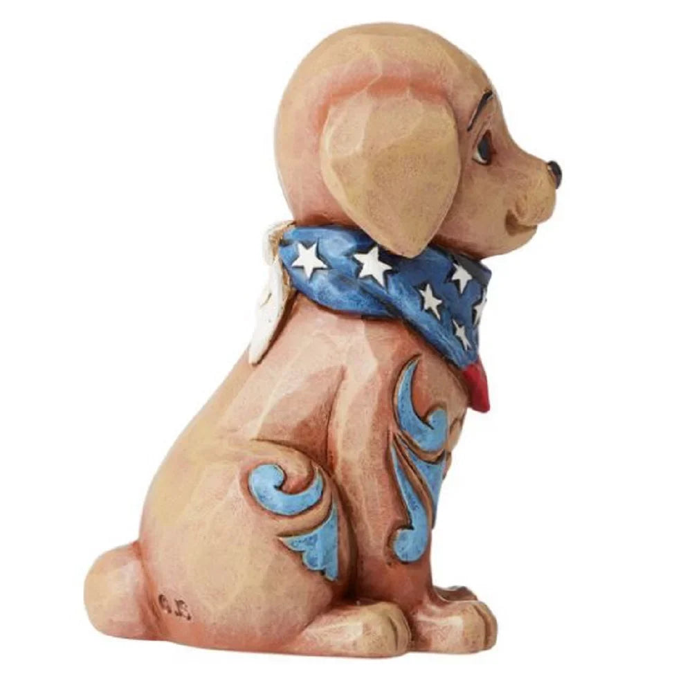Jim Shore Patriotic Puppy Mini American Flag Scarf 6006442