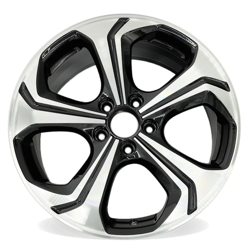 18" SET OF 4 18X7.5 Machined BLACK Wheels For 2014 2015 Honda Civic OEM Caliber Replacement Rim