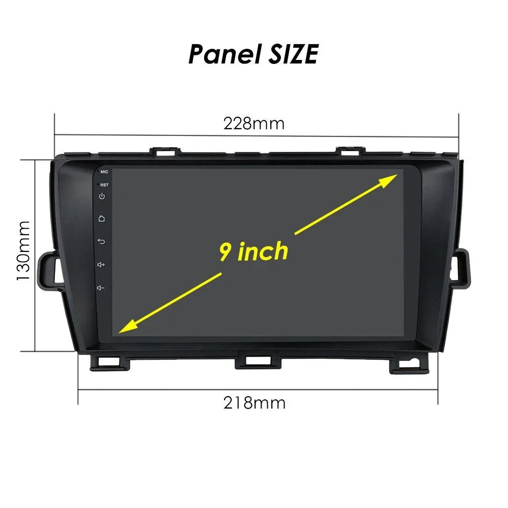 9" 1280*720 IPS 2+32G Android Auto CarPlay Car Stereo Radio for Toyota Prius 2009-2016 GPS w/Cam
