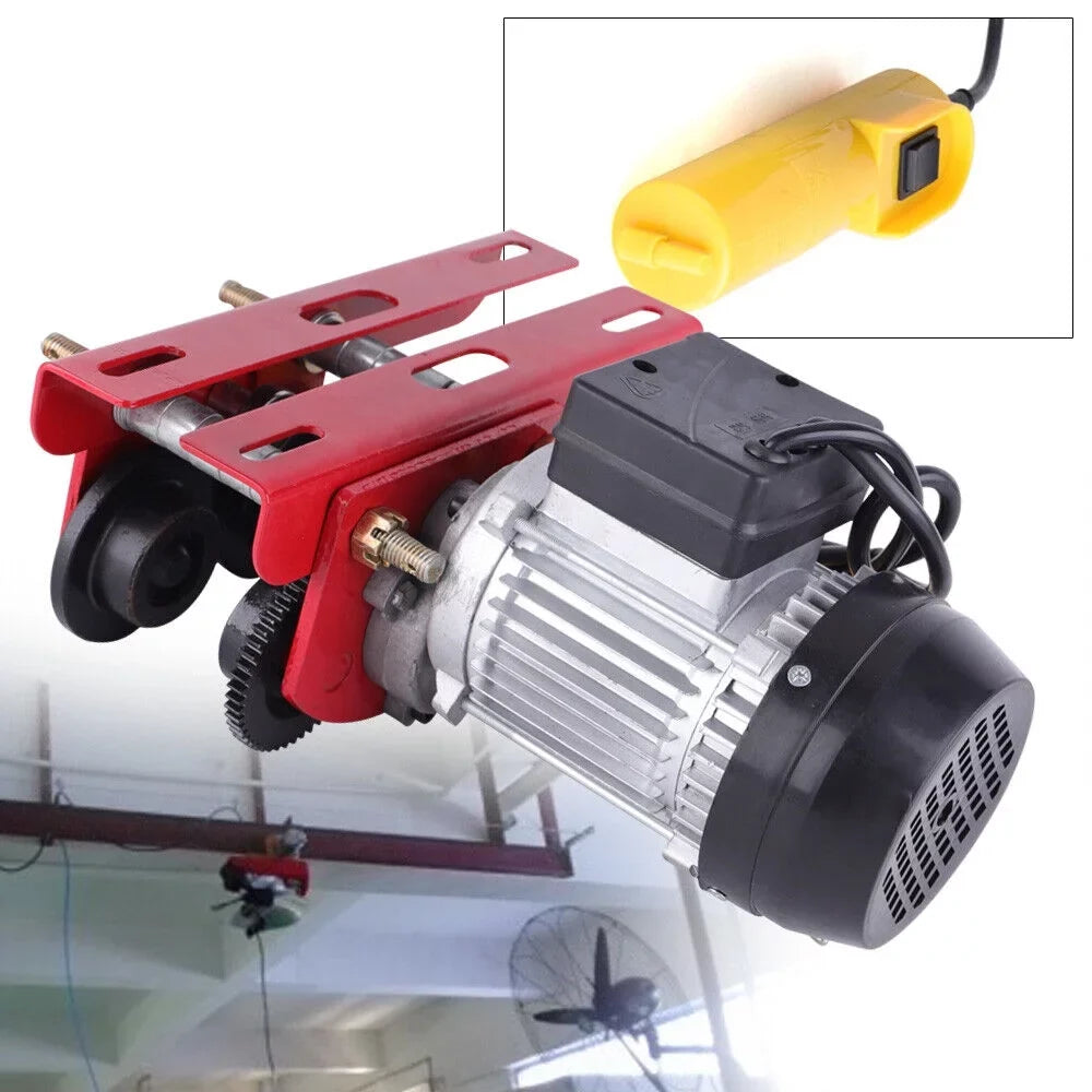 Mkyiongou Electric Hoist Trolley Winch Overhead Crane Lift 1100LBS w/I-Beam Links 110V