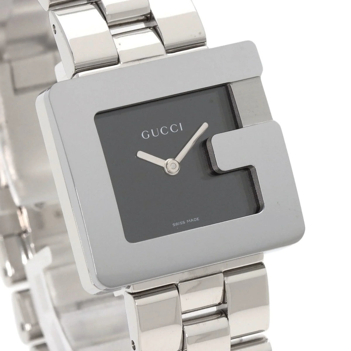 Pre-Owned Gucci 3600J G Square Face Watch Stainless Steel/SS Boys GUCCI (Good)