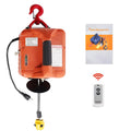 Electric Hoist Winch, 2 in 1 2200lbs Portable Electric Winch, 110V Power Winch Crane, 25ft Lifting Height, w/Wire and Wireless Remote Control, Overload Protection for Lifting Towing