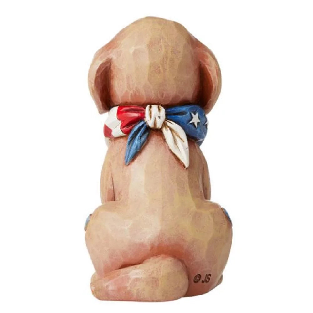 Jim Shore Patriotic Puppy Mini American Flag Scarf 6006442